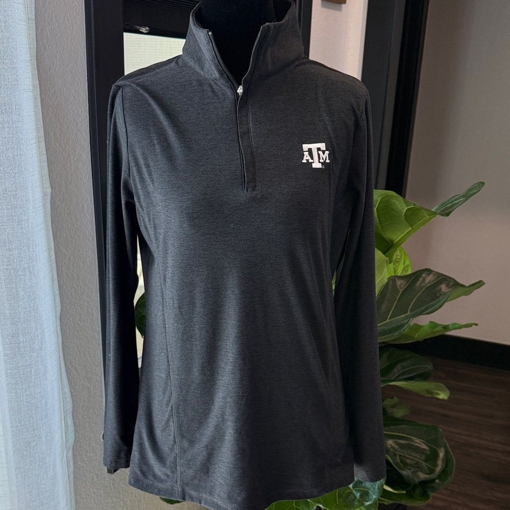 Peter Millar Woman’s Gray Quarter-Zip Pullover Texas A&M
